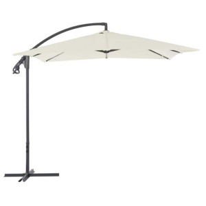 Parasol wiszący ze stalowym słupkiem, 250 x 250 cm