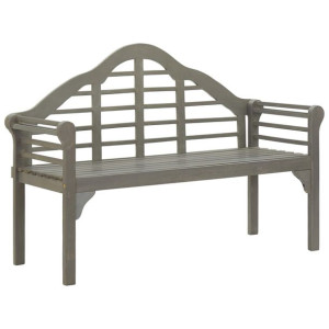 Ławka ogrodowa, kolor poszarzany, 135 cm, lite dre