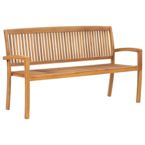 3-osobowa ławka ogrodowa, 159 cm, lite drewno teko