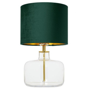 Stojąca lampa z materiału LORA 41069113 zielona lampka stołowa