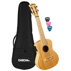 Cascha HH 2313E Bamboo Natural Ukulele Koncertowe EQ SET