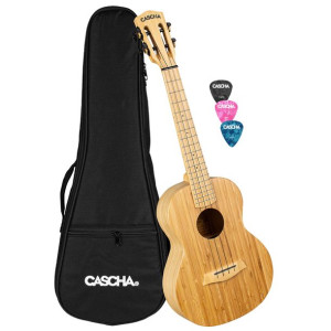 Cascha HH 2314 Bamboo Natural Ukulele Tenorowe SET
