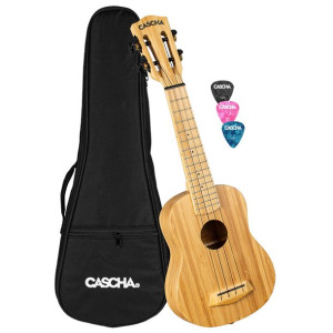 Cascha HH 2312 Bamboo Natural Ukulele Sopranowe SET