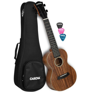 Cascha HH 2310 Acacia All Solid Ukulele Koncertowe SET