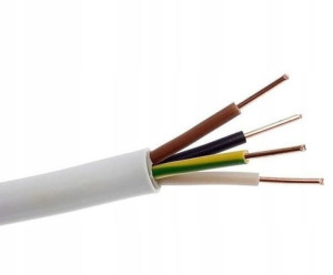 Przewód kabel do klimatyzacji YDY 4x2,5 okrągły 1m