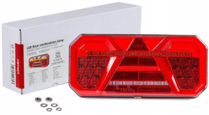 Lampa Tylna Przyczepa Naczepa Laweta Prawa 12/24v