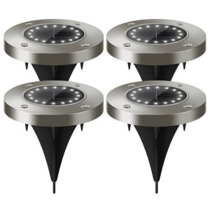 Lampa Solarna Ogrodowa 16led Czujnik 4 Sztuki