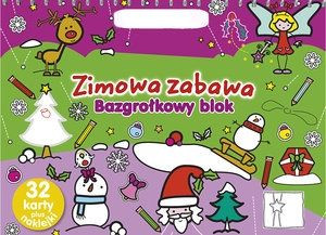 Zimowa zabawa. Bazgrołkowy blok