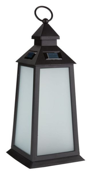 Lampa solarna ogrodowa 14x14x32 czarna