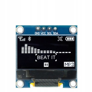 Wyświetlacz OLED 0.96" 128x64 I2C Biały