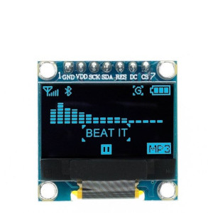 Wyświetlacz OLED 0.96" 128x64 SPI niebieski