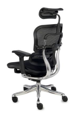 Fotel GROSPOL ERGOHUMAN PLUS ELITE BT KMD31 czarny tkanina na siedzisku