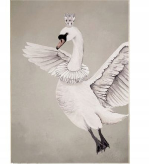 Plakat Flying Swan A4