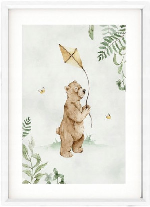 Plakat Miś z latawcem A3