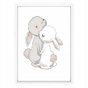 Plakat w ramce Cute Bunny 1 A3