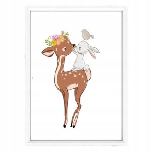 Plakat w ramce Cute Deer 1 A4