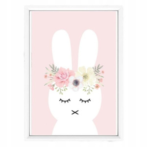 Plakat w ramce Floer Bunny 1 A4