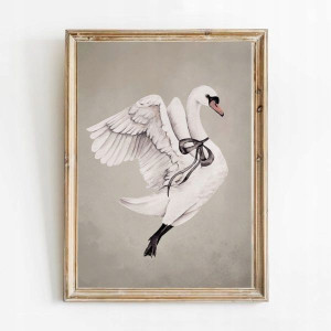 Plakat w ramce Flying Swan 2 A4
