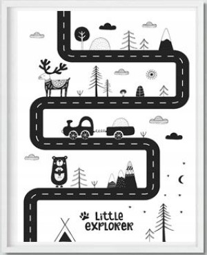 Plakat w ramce Little Explorer 2 A4