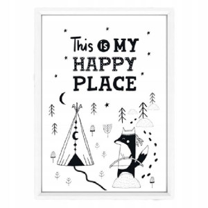 Plakat w ramce this is my happy place A3