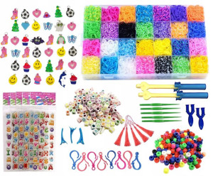 GUMKI do robienia Bransoletek 8600 szt MEGA ZESTAW