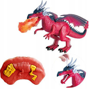 Dinozaur Interaktywny Smok Sterowany Zieje Ogniem