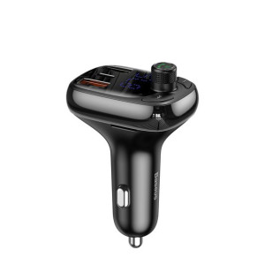 Baseus Transmiter Fm T Typed Bluetooth 5.0 2xusb Cctm-b01