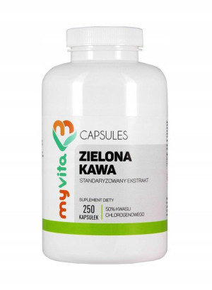 ZIELONA KAWA 1200mg 250 kapsułek Odchudzanie MYVITA