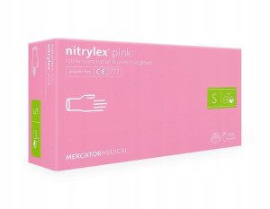 Rękawice nitrylowe nitrylex pink S 100 szt