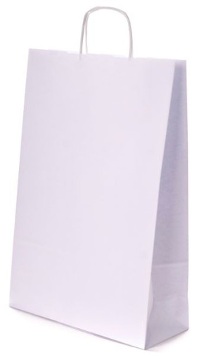Torba PAPIEROWA 24x10x36 cm BIAŁA 50 sztuk torebki papierowe