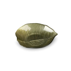 Szklana Misa Dekoracyjna Erika (01) 15x13x3 Cm Zielony