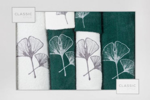 Ręcznik Biloba 2 Szt.30x50 Cm, 2 Szt.50x90 Cm, 2 Szt. 70x140 Cm Kremowy