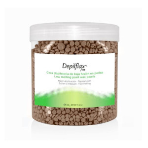 Depilflax Wosk Twardy Bezpaskowy Do Depilacji Perełka 600g Czekoladowy