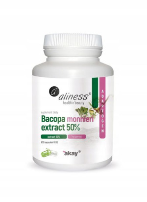 Aliness BACOPA MONNIERI Brahmi Ekstrakt 50% 500mg 100 kapsułek