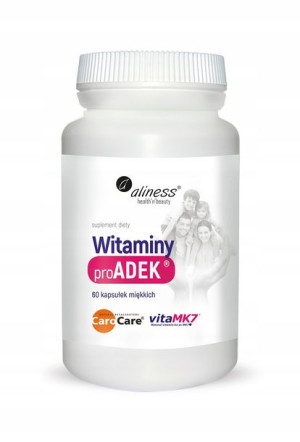 ALINESS Witaminy PRO ADEK 60 kapsułek K2 MK-7 BetaKaroten