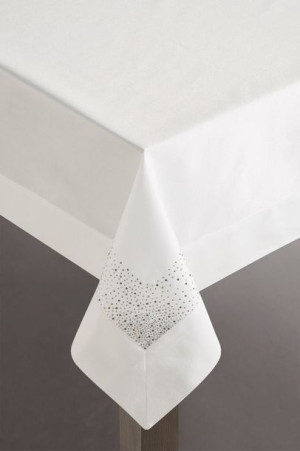 Obrus Dekoracyjny 160x260 Cm Biały