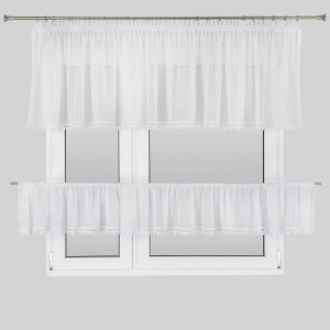 Firana Gotowa Dagma-2 (2) 400x65 Cm 400x35 Cm Biały