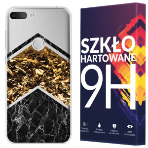 Etui Do Alcatel 1s 2019 Marmur Kreatui + Szkło 9h