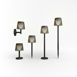 NEW GARDEN lampa ogrodowa GRETA SOLAR NEGRO 5in1 czarna - LED