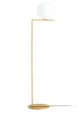 Lampa podłogowa HALM FLOOR - mosiądz, szkło