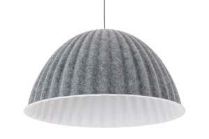 Lampa wisząca MOLD 75 szara - filc, tkanina