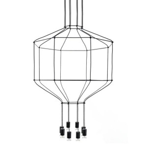Lampa wisząca FLUSSO 8 czarna