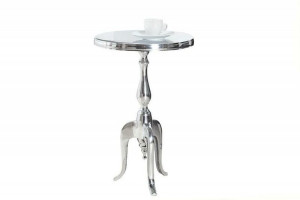 INVICTA stolik JARDIN 55cm srebrny - aluminium