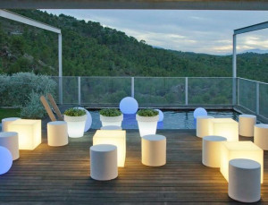 NEW GARDEN lampa ogrodowa CUBY 20 biała - LED