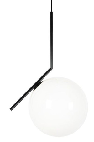Lampa wisząca HALM 30 czarna - szkło, metal