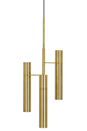 Lampa wisząca TUBI złota - mosiądz, aluminium