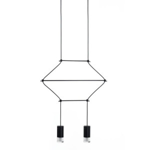 Lampa wisząca FLUSSO 2 czarna