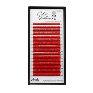 Jolash Rzęsy Color Red Passion C, 0.07 Mix