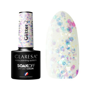 Claresa Lakier Hybrydowy Glitter 2 5Ml
