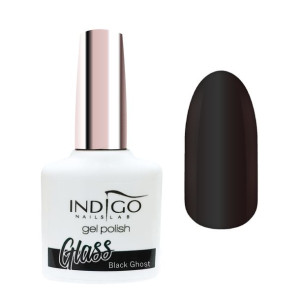 Indigo Lakier Hybrydowy Glass Black Ghost 7Ml